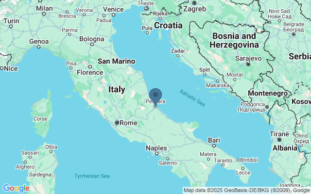 Kaart met locatie Pescara